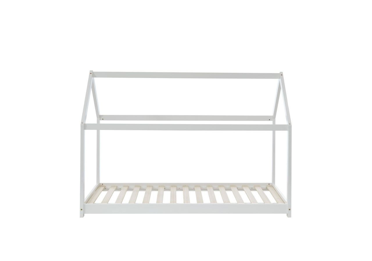 Lit enfant cabane TINY pin blanc 90x190 sommier inclus