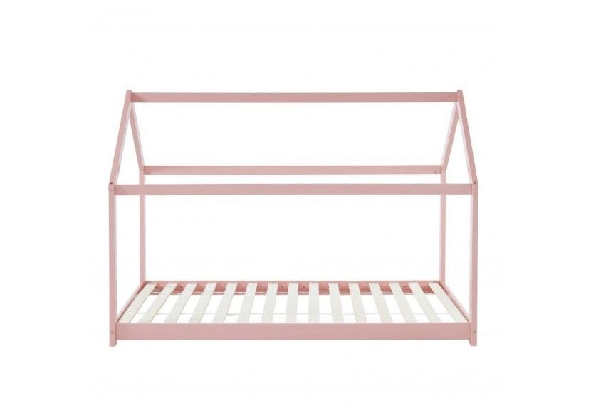 Lit enfant cabane TINY pin rose 90x190 sommier inclus Lit enfant cabane TINY pin rose 90x190 sommier inclus