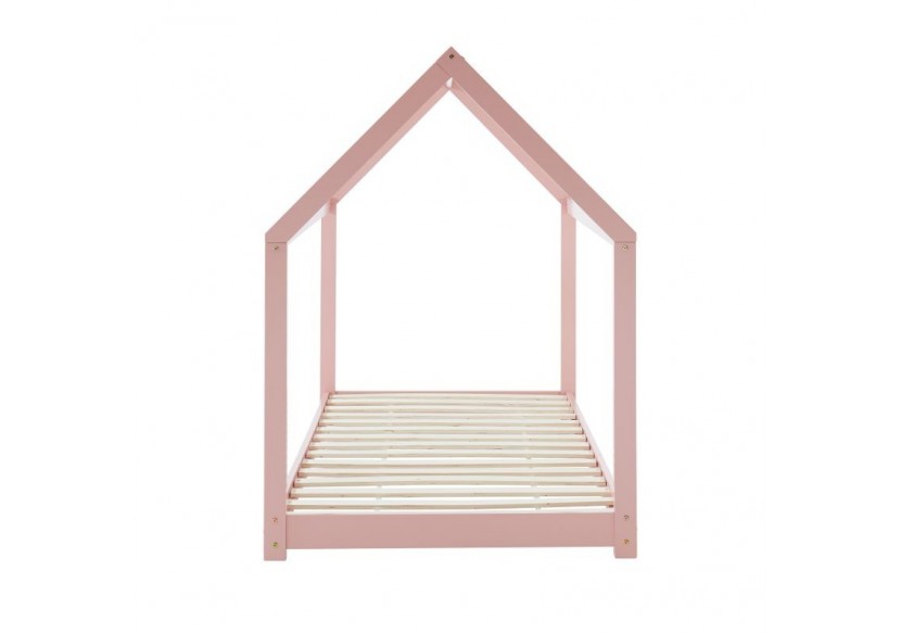 Lit enfant cabane TINY pin rose 90x190 sommier inclus Lit enfant cabane TINY pin rose 90x190 sommier inclus