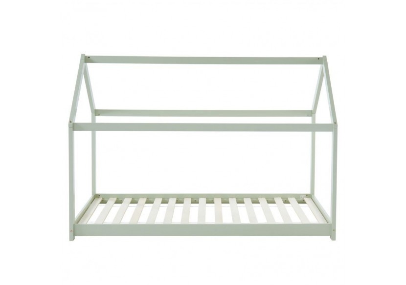 Lit enfant cabane TINY pin vert 90x190 sommier inclus