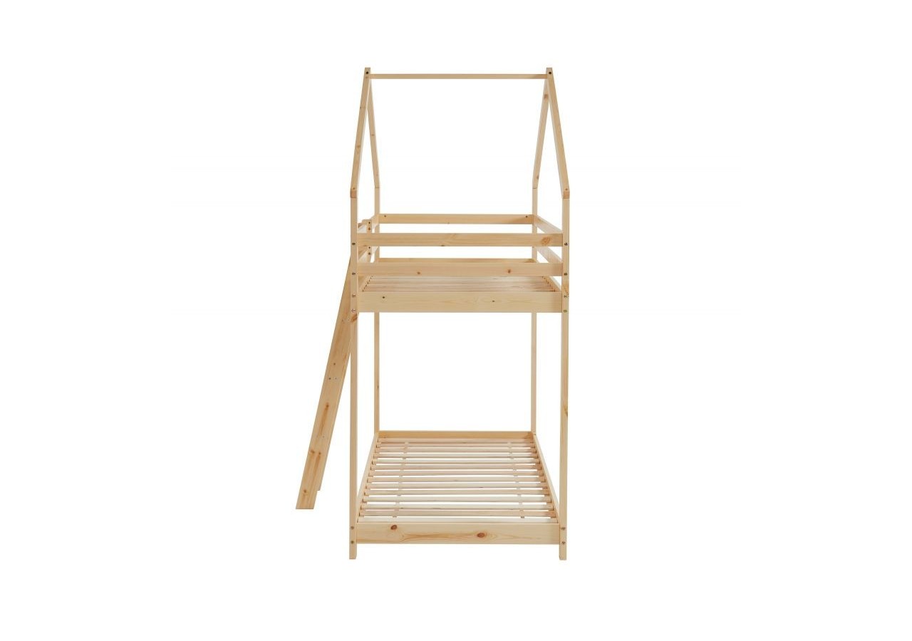 Lit cabane superposé TINY pin naturel 90x190 sommier inclus