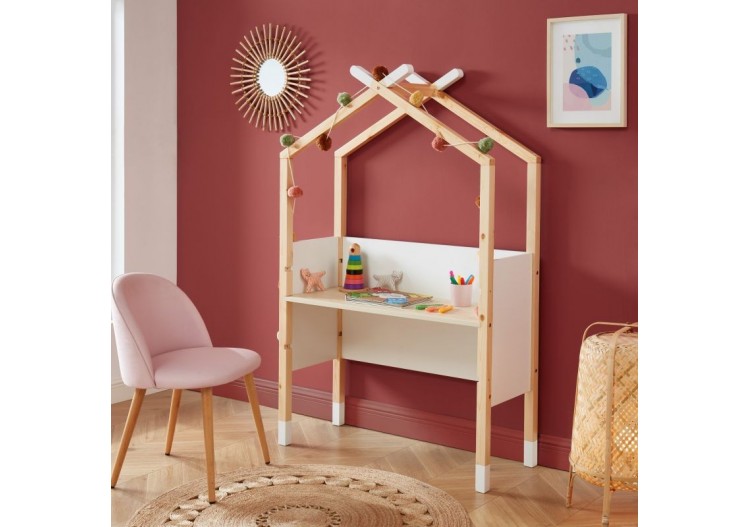 Bureau enfant tipi TINY blanc évolutif 2