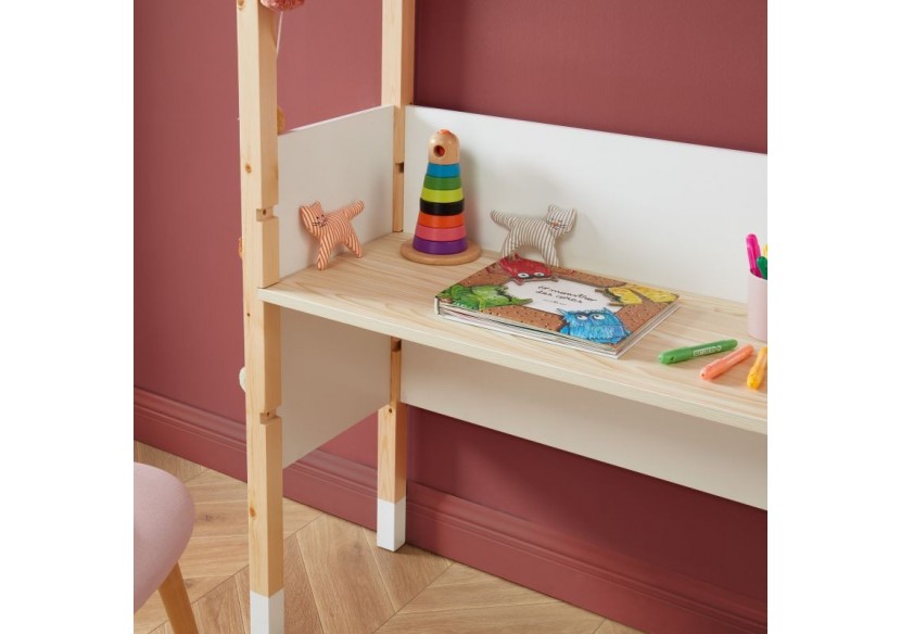 Bureau enfant tipi TINY blanc évolutif
