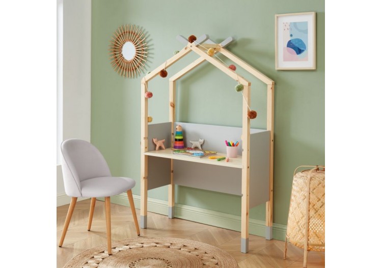 Bureau enfant tipi TINY gris évolutif 2