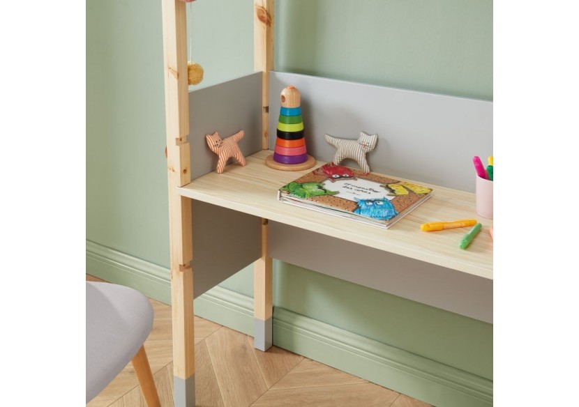 Bureau enfant tipi TINY gris évolutif