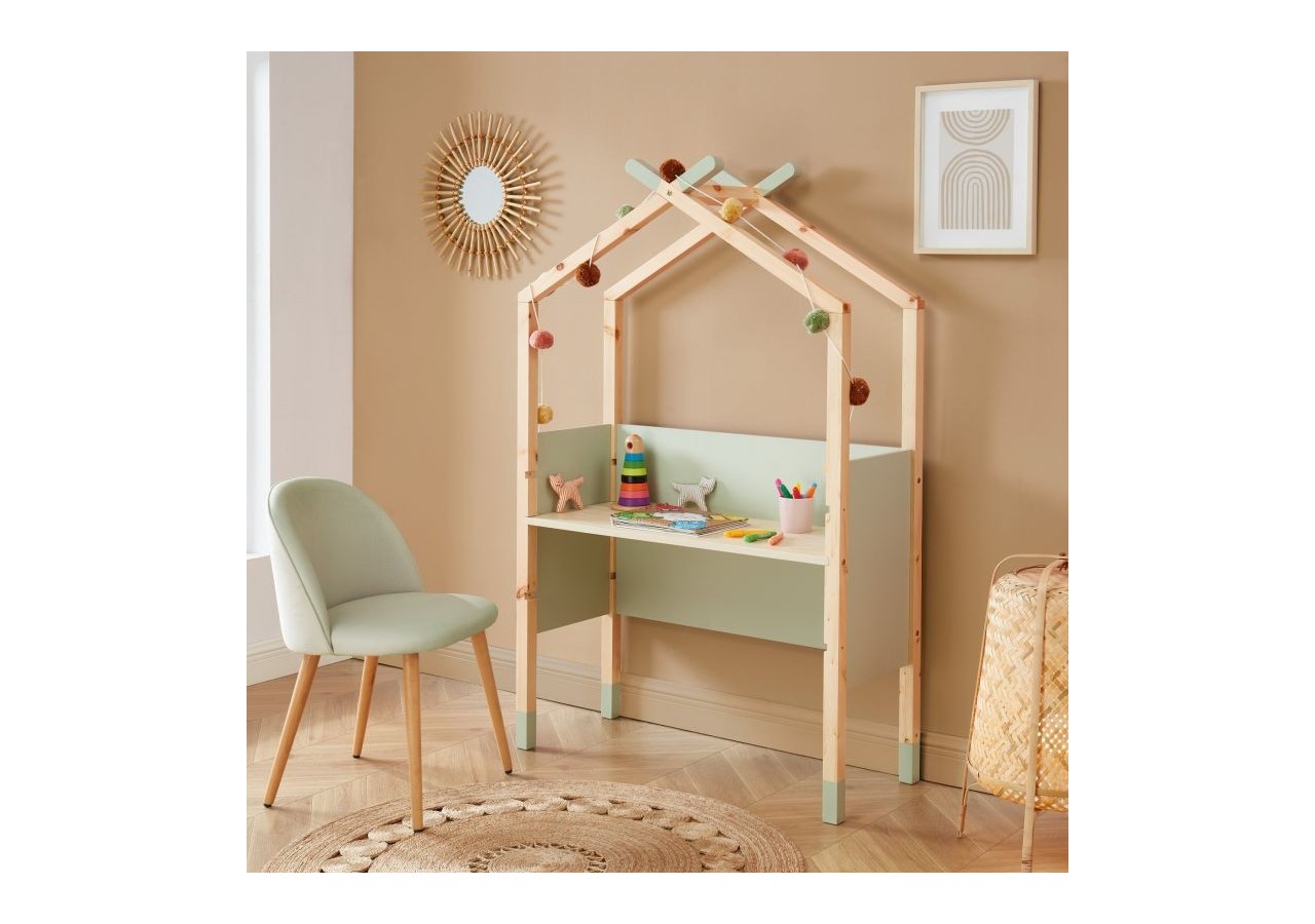 Bureau enfant tipi TINY vert évolutif