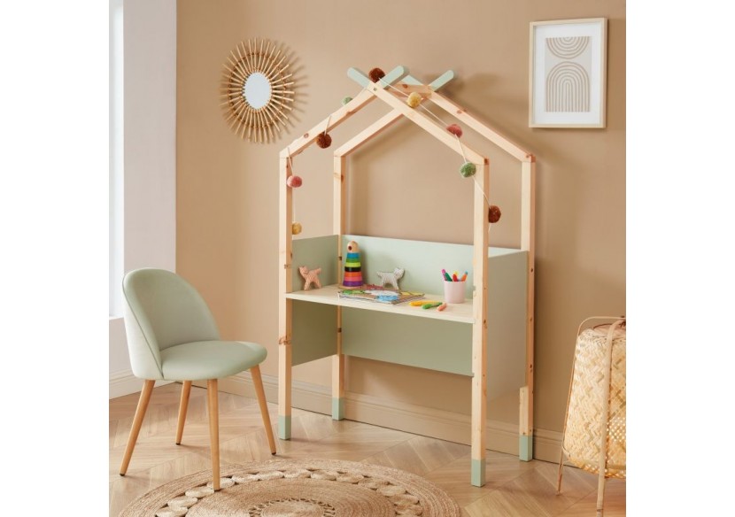 Bureau enfant tipi TINY vert évolutif