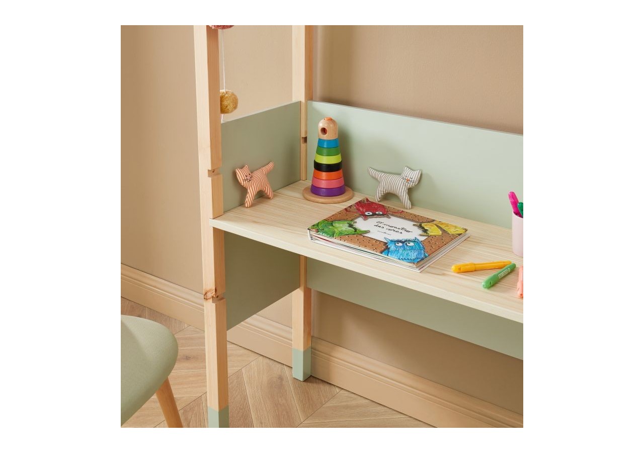 Bureau enfant tipi TINY vert évolutif