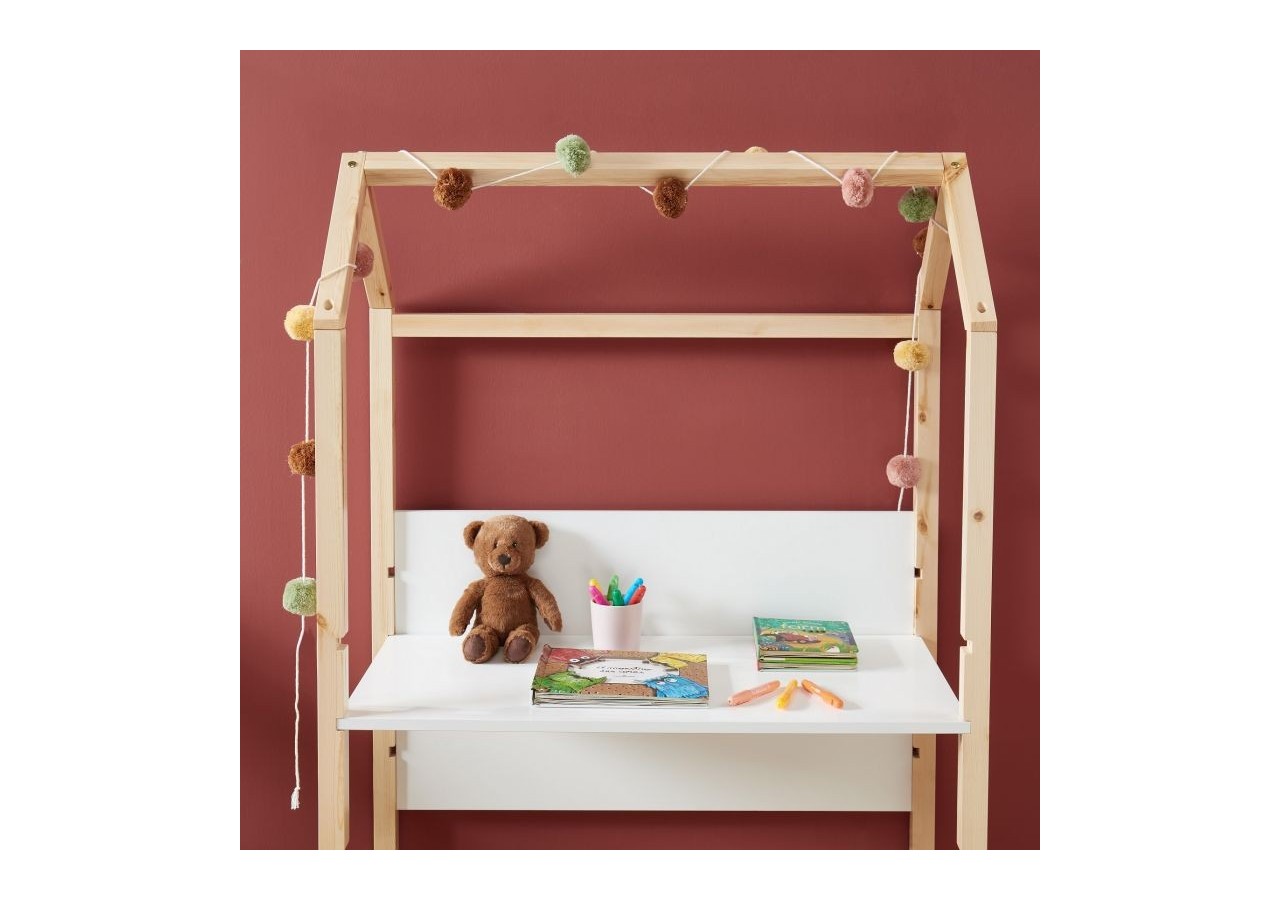 Bureau enfant cabane TINY blanc évolutif