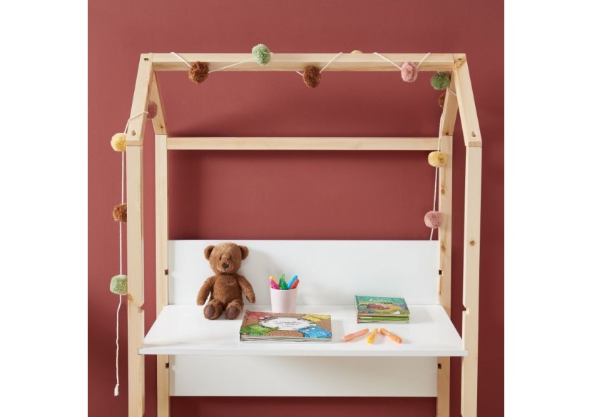 Bureau enfant cabane TINY blanc évolutif