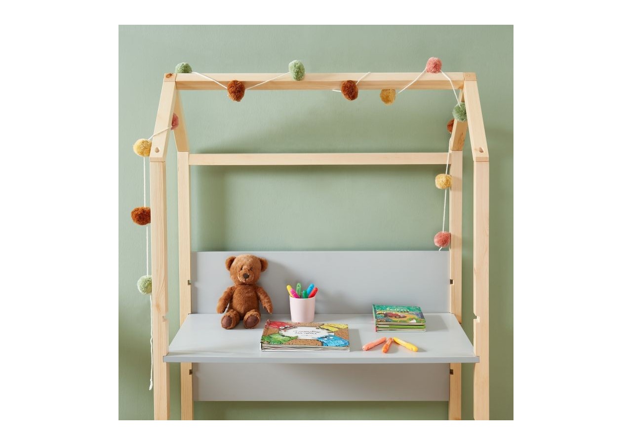 Bureau enfant cabane TINY gris évolutif