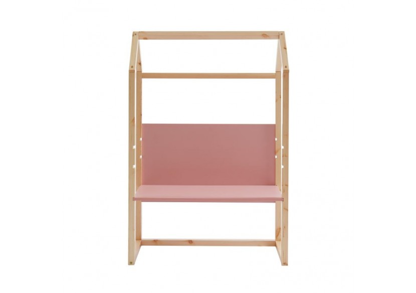 Bureau enfant cabane TINY rose évolutif