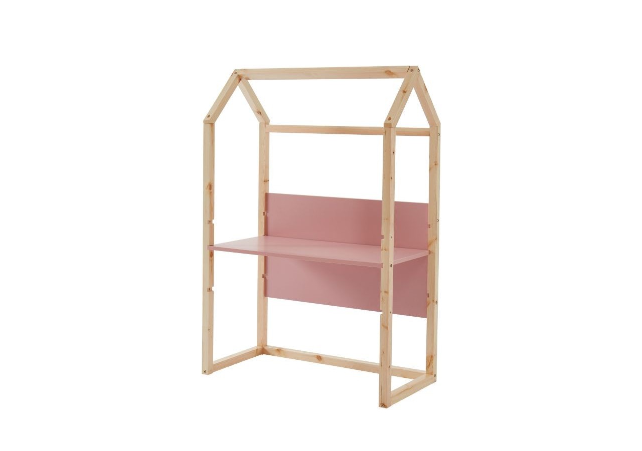 Bureau enfant cabane TINY rose évolutif