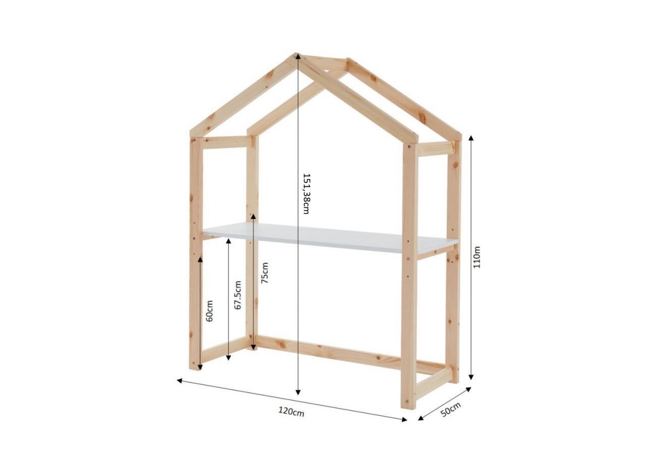 Bureau enfant cabane TINY blanc évolutif
