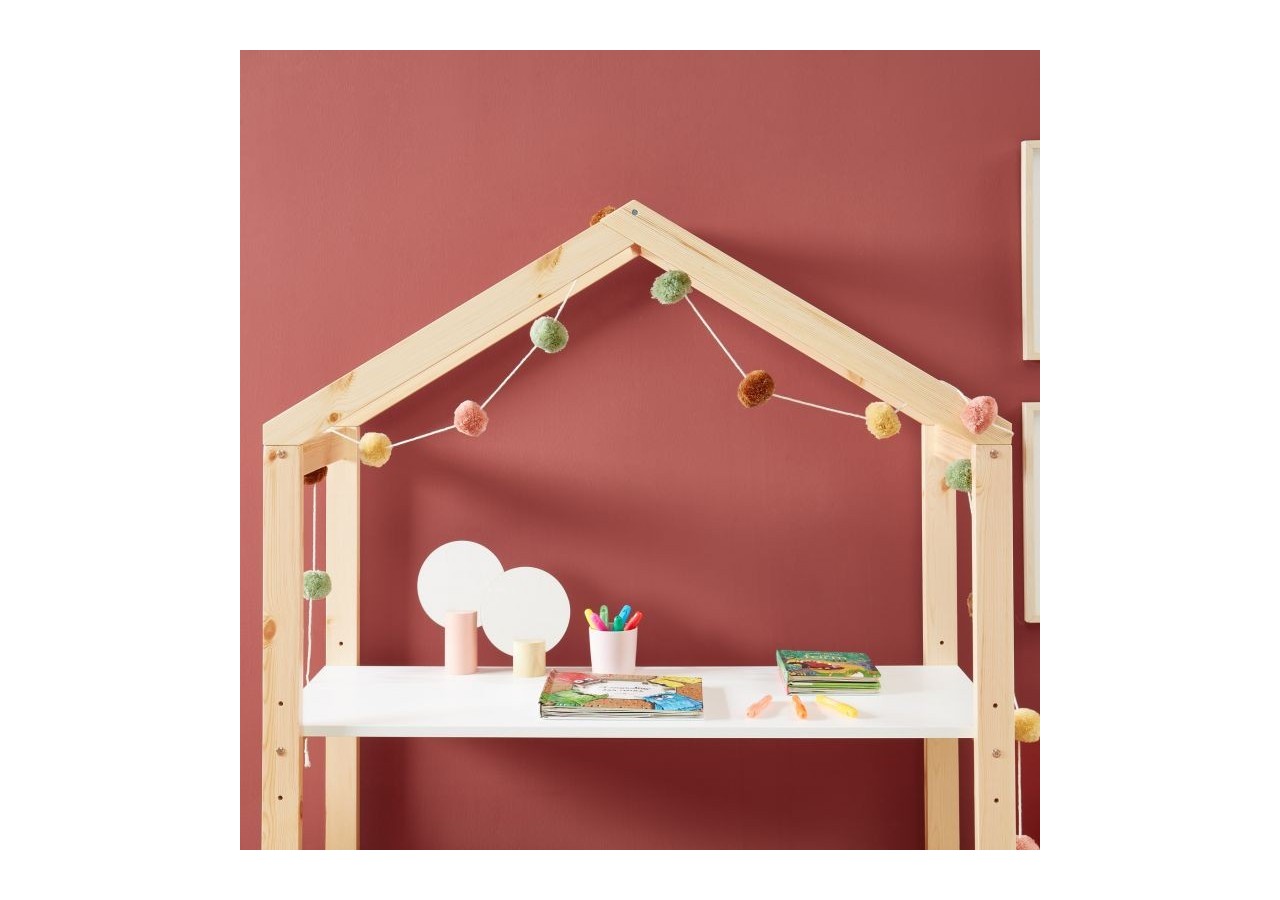 Bureau enfant cabane TINY blanc évolutif