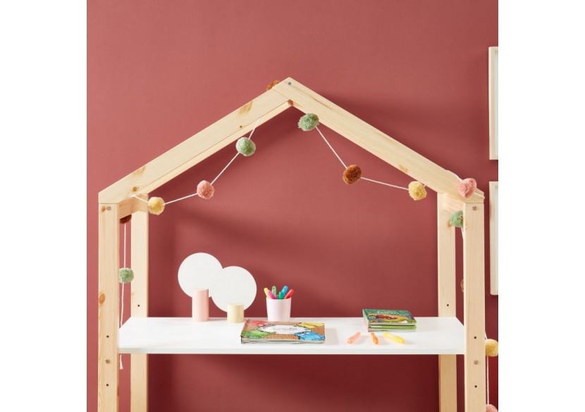 Bureau enfant cabane TINY blanc évolutif