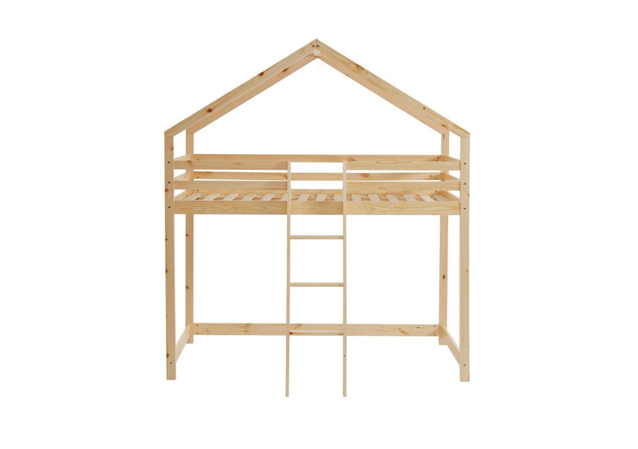 Lit mezzanine TINY pin naturel 90x190 sommier inclus