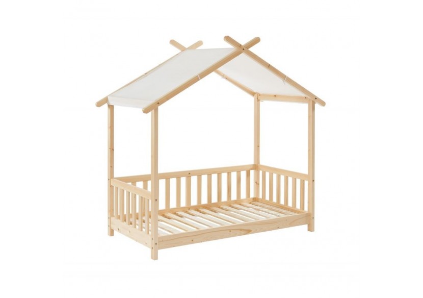 Lit tente TINY pin massif 70x140 sommier inclus