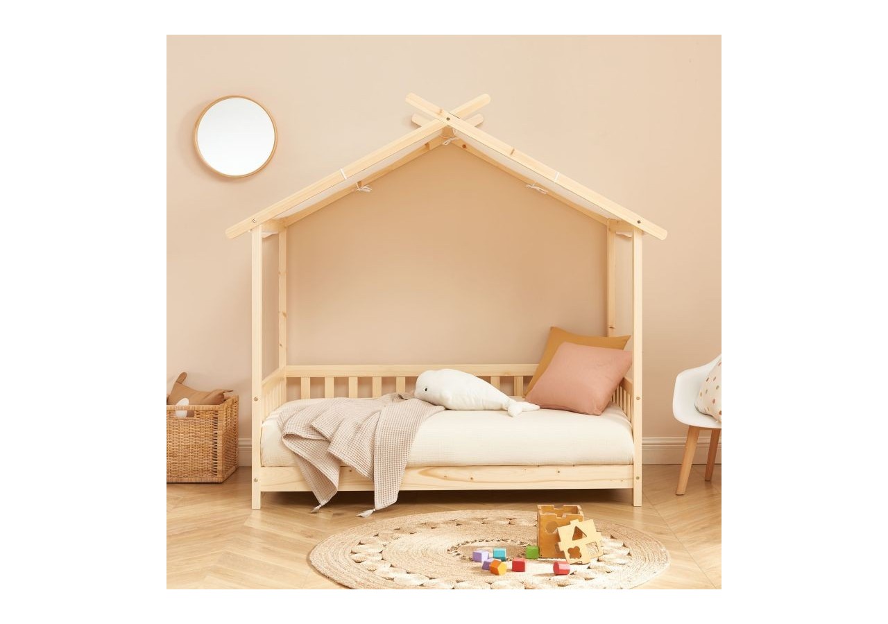 Lit tente TINY pin massif 70x140 sommier inclus