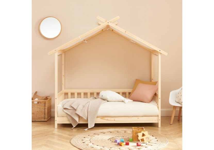 Lit tente TINY pin massif 70x140 sommier inclus