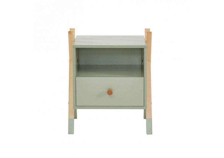 Table de chevet TIPI vert 1 tiroir