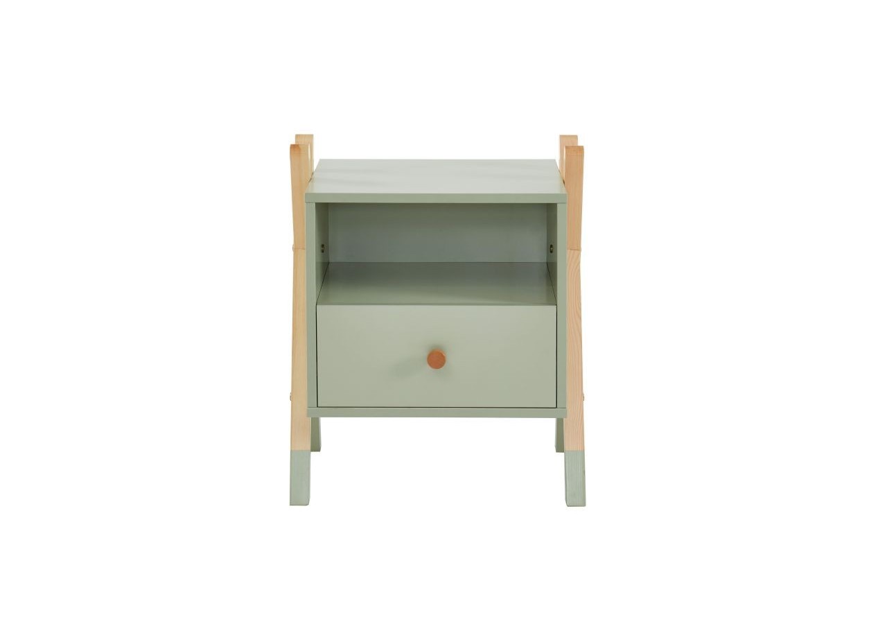 Table de chevet TIPI vert 1 tiroir