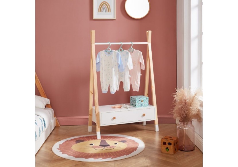 Portant TIPI blanc 1 tiroir