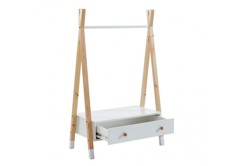 Portant TIPI blanc 1 tiroir