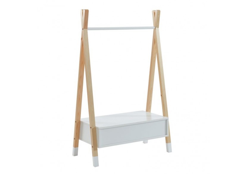 Portant TIPI blanc 1 tiroir