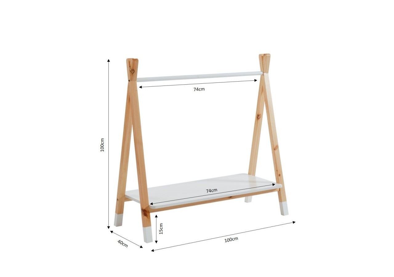 Portant TIPI blanc 80cm