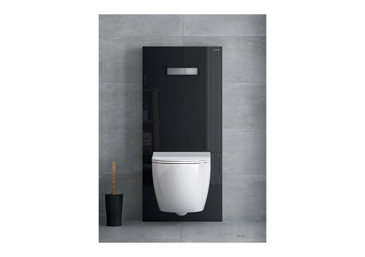Vitrus réservoir caché en verre, pour WC suspendu, noir - 770-5761-01 - Vitra