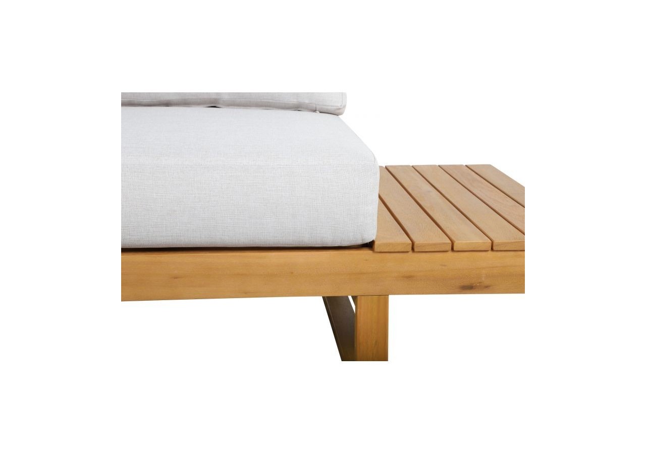 Salon de jardin MONTANA bois d'acacia coloris gris clair 5 places