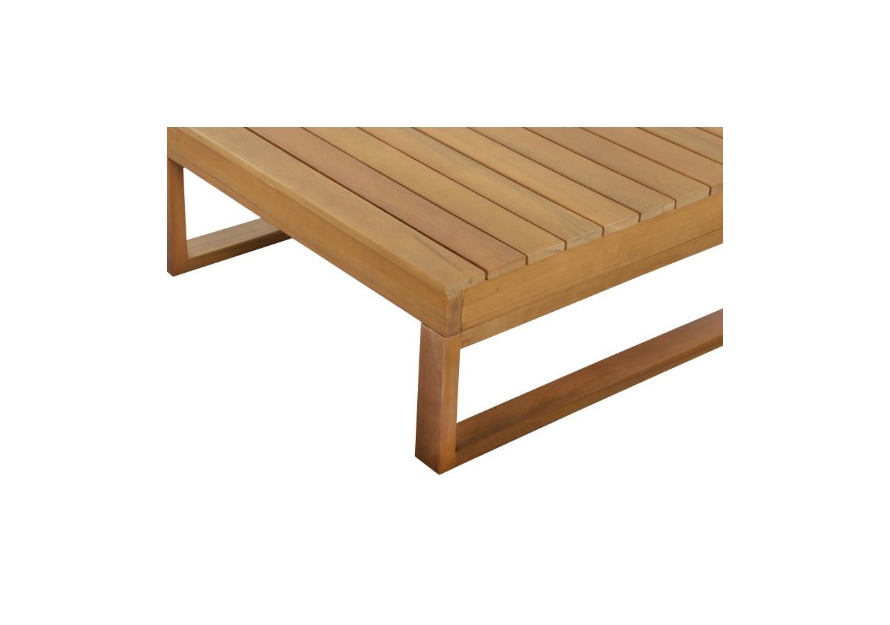 Salon de jardin MONTANA bois d'acacia coloris gris clair 5 places