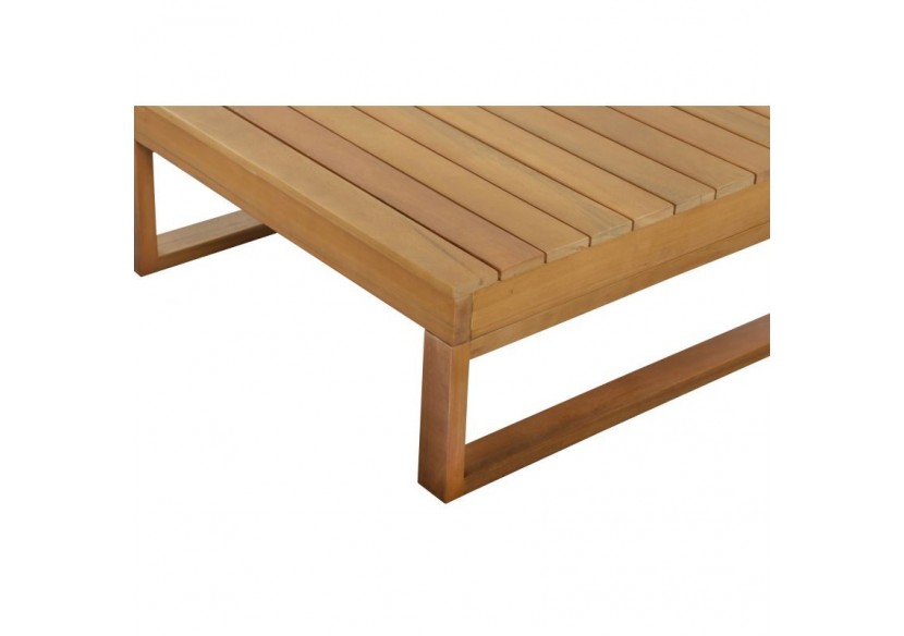 Salon de jardin MONTANA bois d'acacia coloris gris clair 5 places