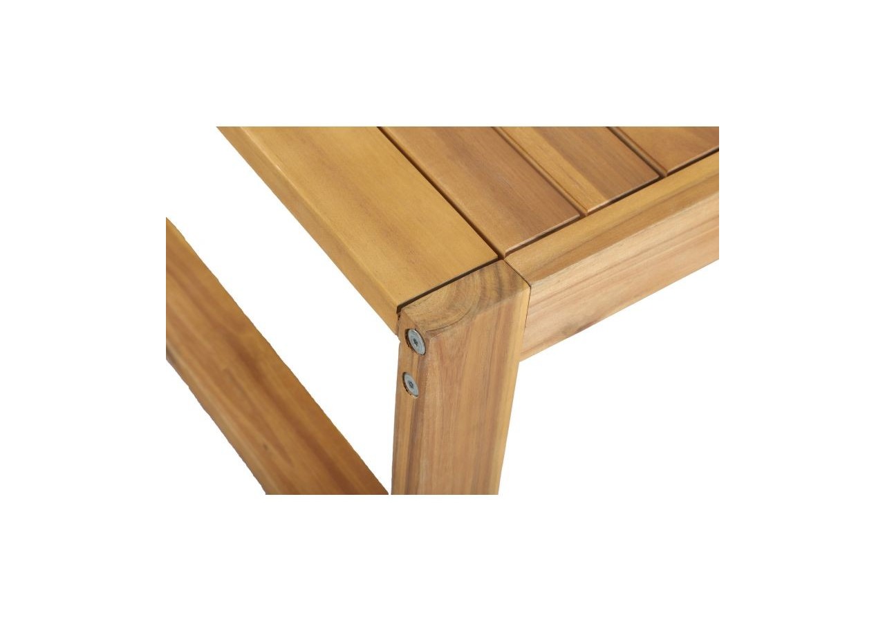 Salon de jardin OLBIA en bois d’acacia coussins verts