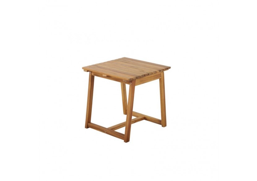 Salon de jardin LOMA en bois d'acacia 2 places coloris terracotta