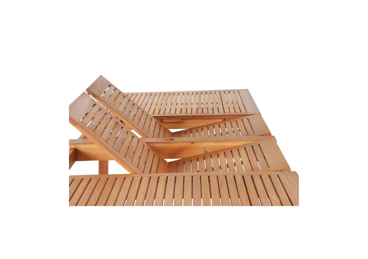 Ensemble repas jardin CARINI en bois d'eucalyptus FSC 8 places
