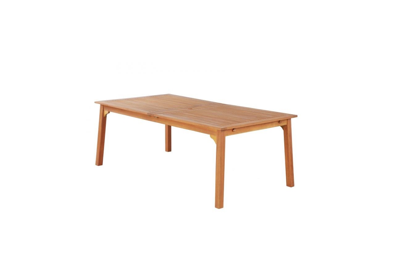 Ensemble repas jardin CARINI en bois d'eucalyptus FSC 8 places