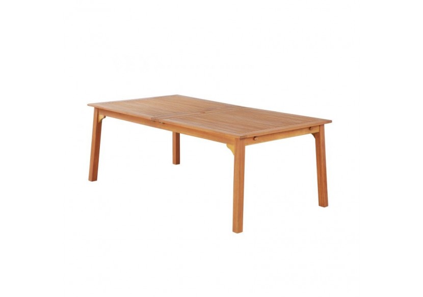 Ensemble repas jardin CARINI en bois d'eucalyptus FSC 8 places