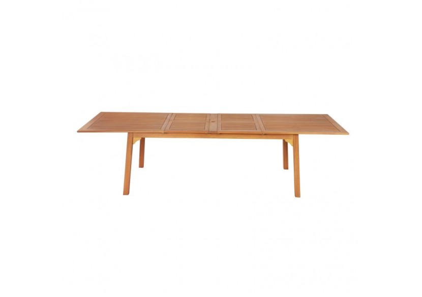 Ensemble repas jardin CARINI en bois d'eucalyptus FSC 8 places