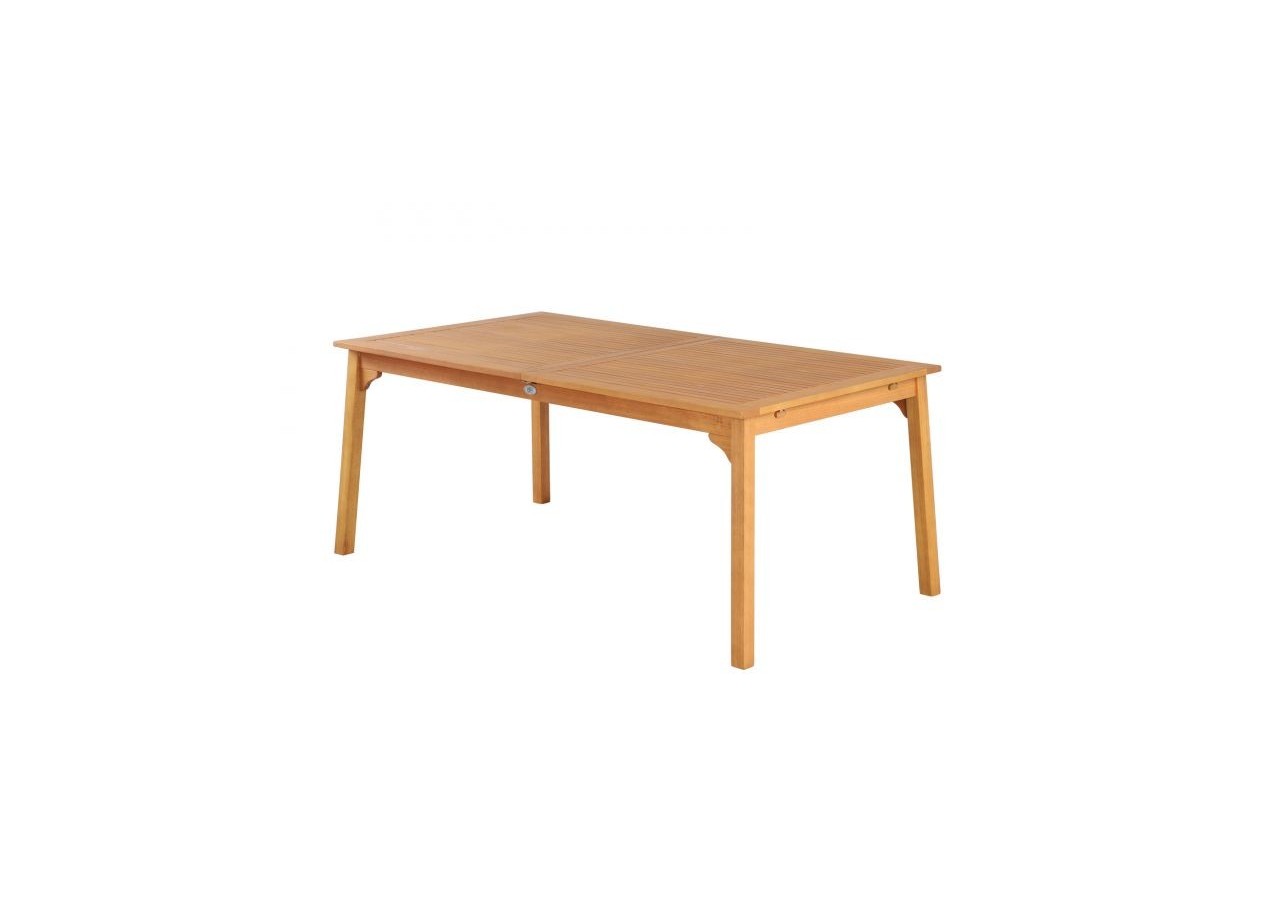 Ensemble repas de jardin SORA en bois d'eucalyptus 8 places 180-240 cm