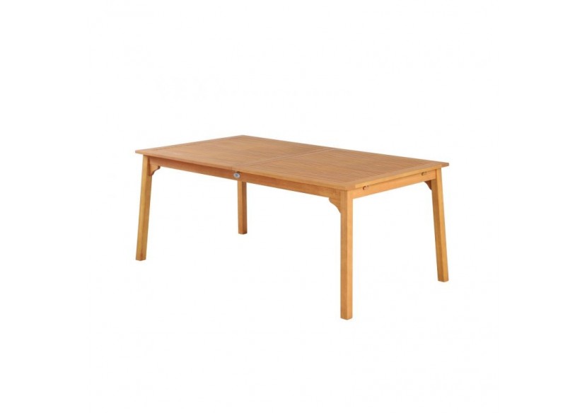 Ensemble repas de jardin SORA en bois d'eucalyptus 8 places 180-240 cm