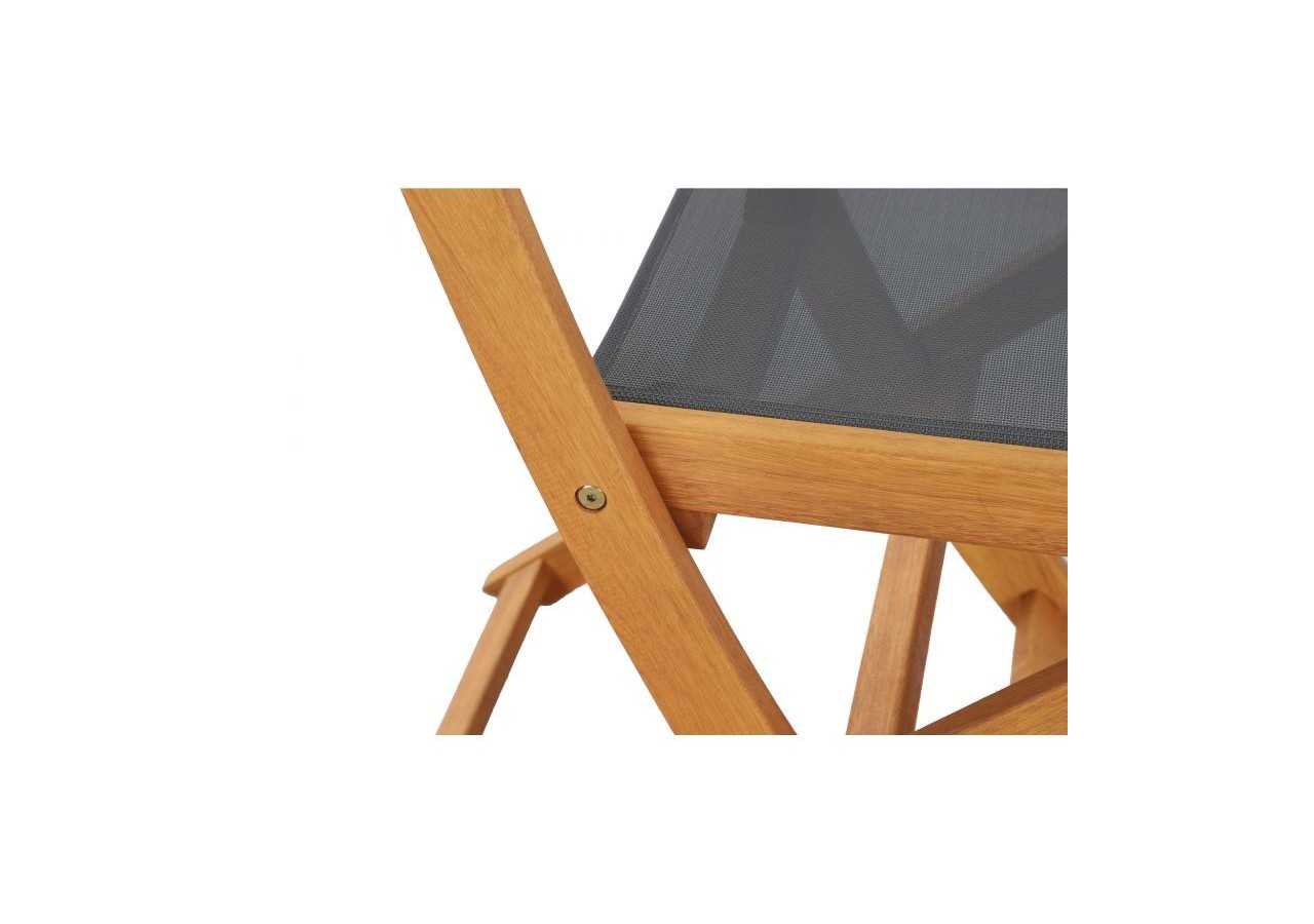 Ensemble repas de jardin SORA en bois d'eucalyptus 6 places 120-180 cm