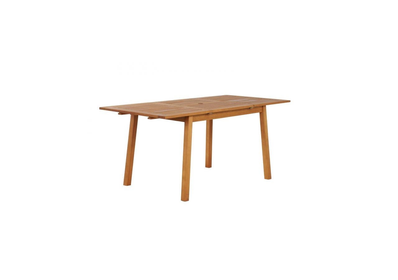 Ensemble repas de jardin SORA en bois d'eucalyptus 6 places 120-180 cm