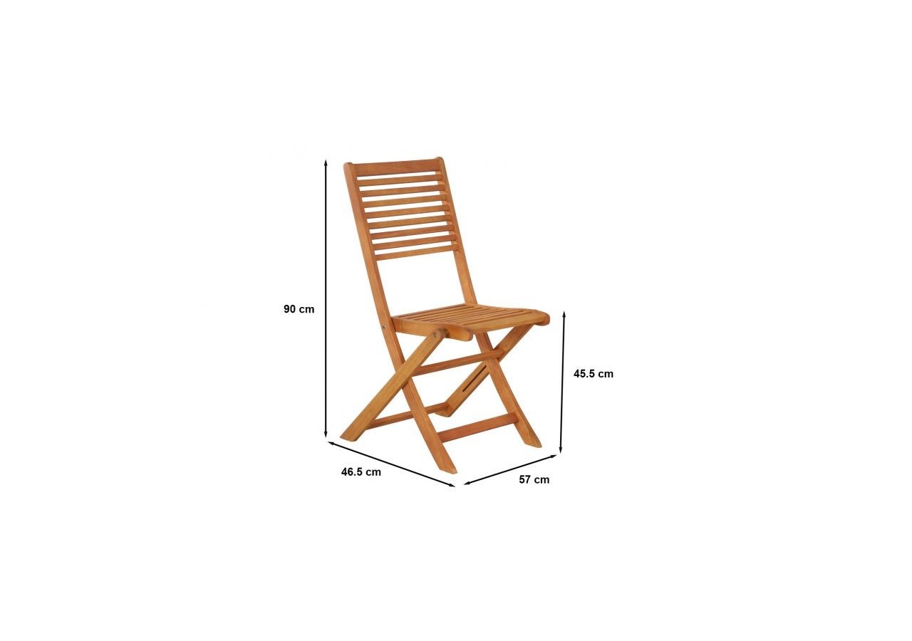 Ensemble repas de jardin SARNO en bois d'eucalyptus 6 places 160 cm