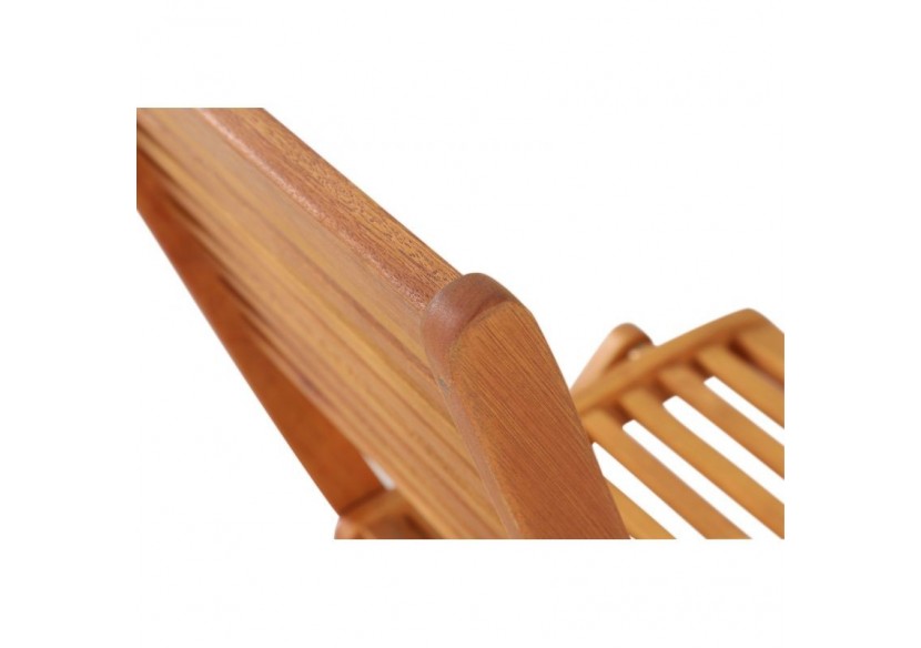 Ensemble repas de jardin SARNO en bois d'eucalyptus 6 places 160 cm