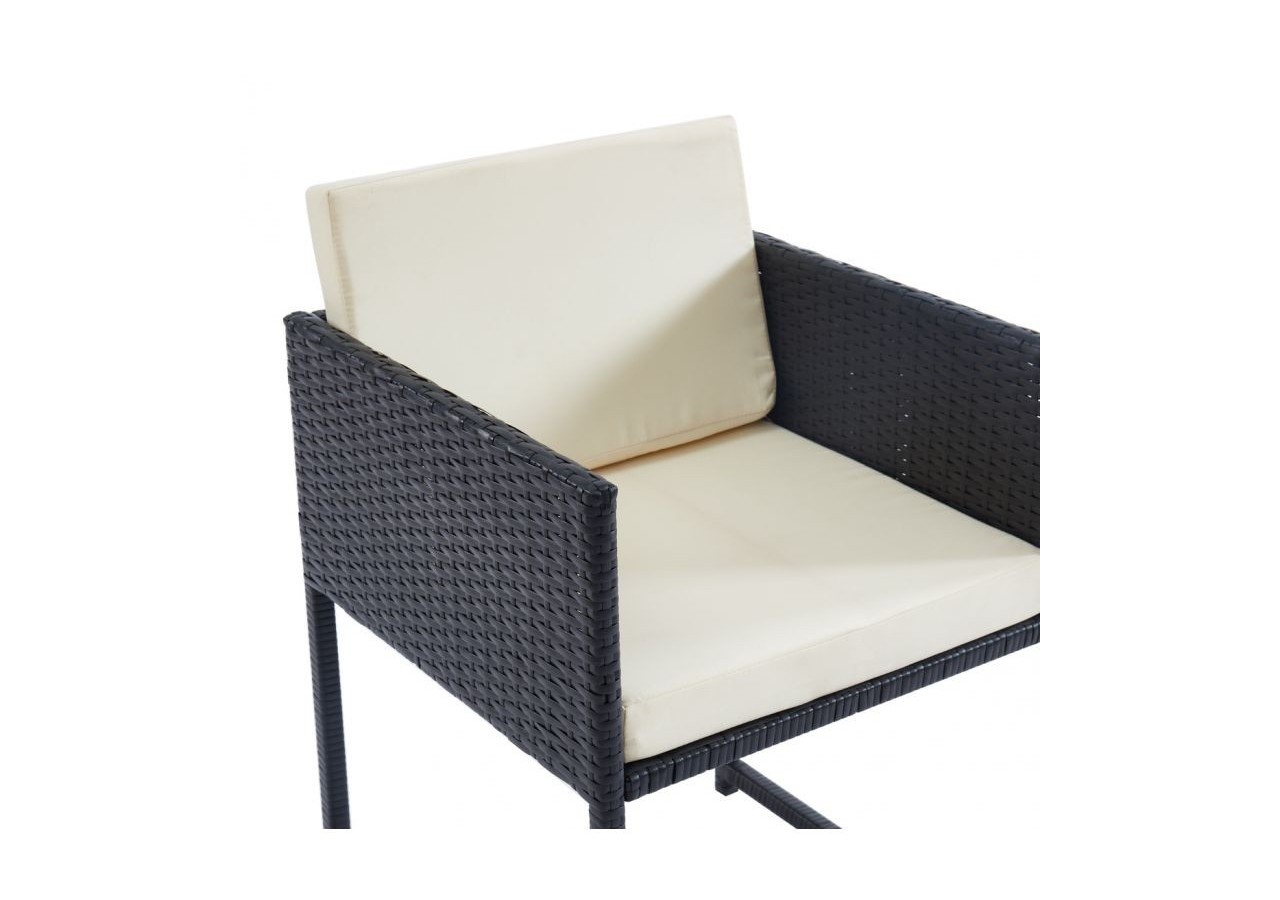 Ensemble repas FLORIDA en acier et résine tressée 6 places