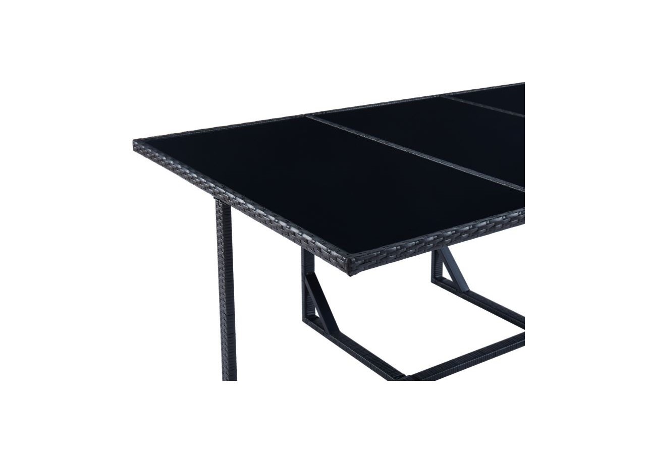 Ensemble repas FLORIDA en acier et résine tressée 6 places