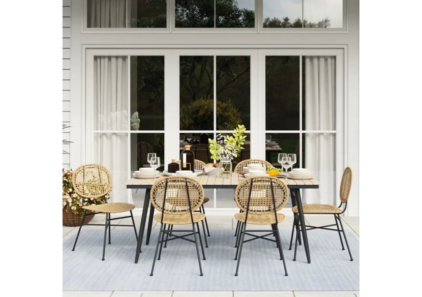 Table de jardin ALBA en bois d'acacia FSC 180 cm