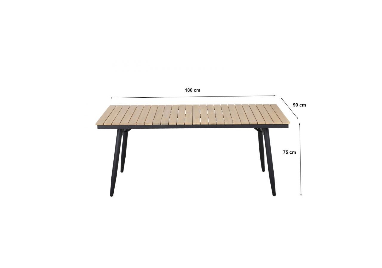 Table de jardin ALBA en bois d'acacia FSC 180 cm